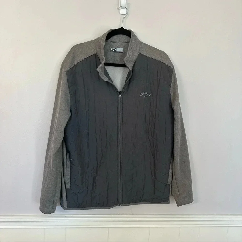 Callaway Men's Long Sleeve Golf Performance Full Zip Jacket Size XL GUC